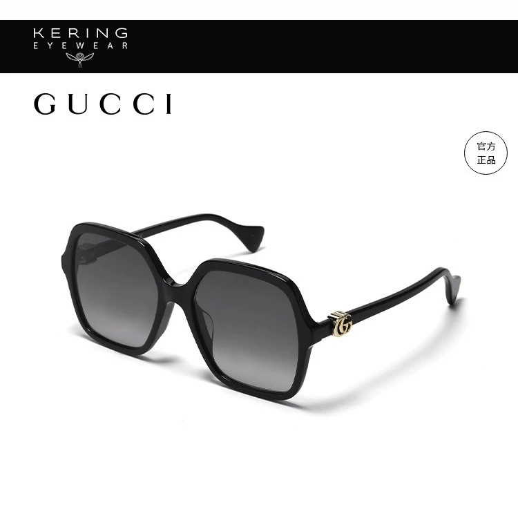 古-驰GUCC-I太阳镜 GG1072SA防紫外线墨镜黑色镜框开车太阳镜女款
